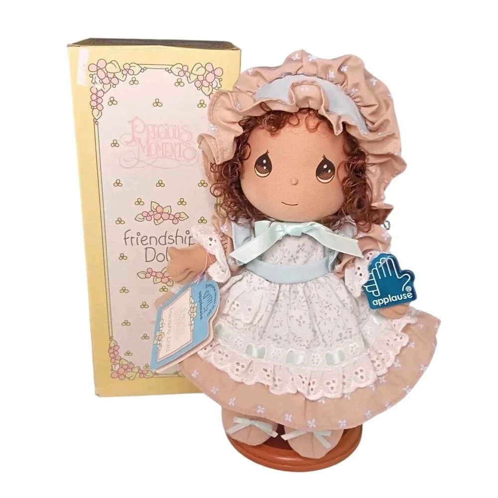 Vtg Precious Moments Friendship Dolls Heidi Applause African American Light Skin